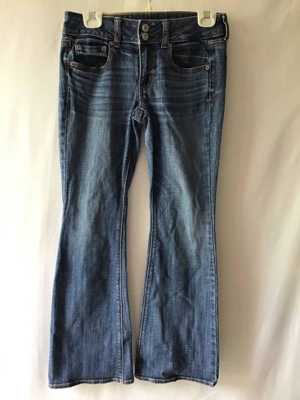 American Eagle Outfitters Women's Dark Blue Flare Jeans